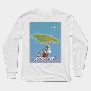 Jamaican nautical cartoon. Long Sleeve T-Shirt